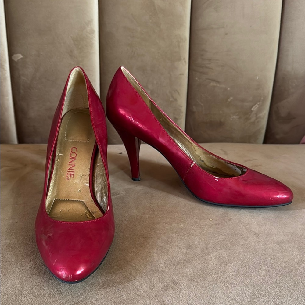 Connie Red Stiletto Heels Elegant Pumps
